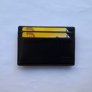COACH Money Clip Card Holder Wallet (Black)